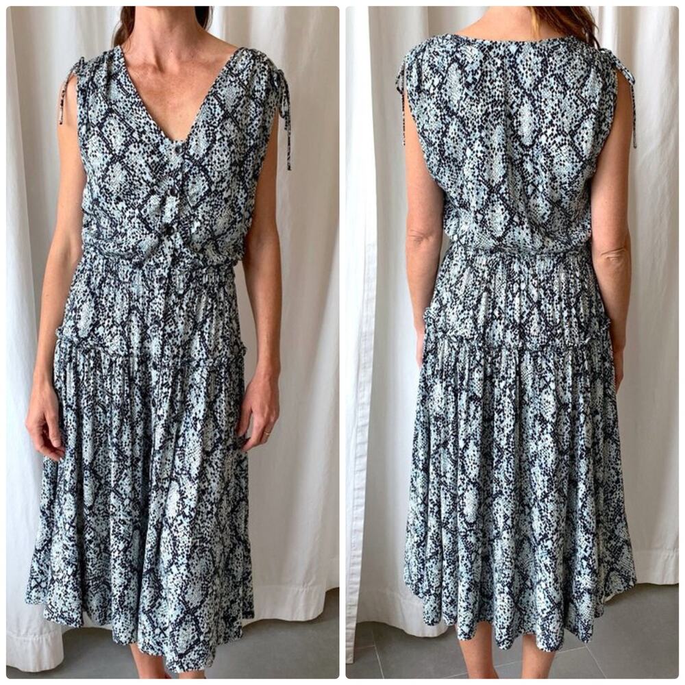 PROENZA SCHOULER White Label Snake Print Midi Dress